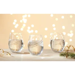 Gifi Verre à eau avec ruban doré x4