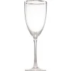 Gifi Verre à pied à liseré argenté