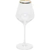 Gifi Verre à pied avec liseré doré 38 cl x4