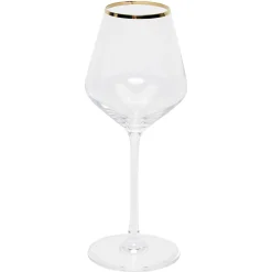 Gifi Verre à pied avec liseré doré 38 cl x4