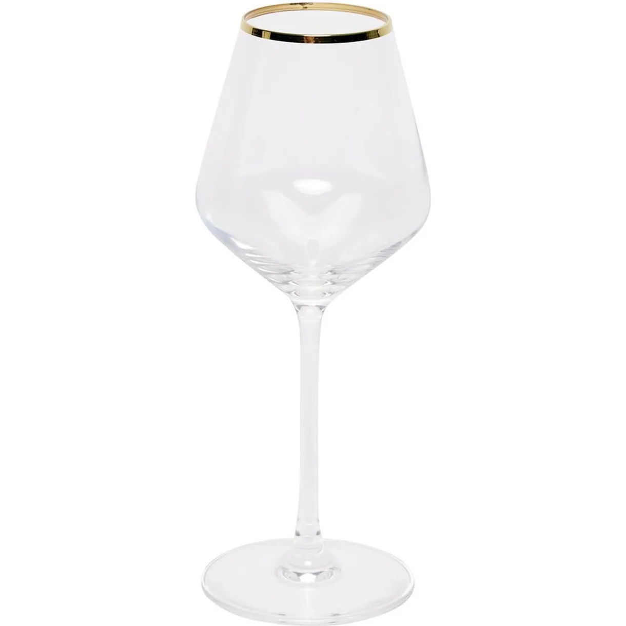 Gifi Verre à pied avec liseré doré 38 cl x4