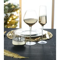 Gifi Verre à pied effet doré
