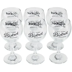 Gifi Verre à pied en verre transparent design Bistrot x6 Online