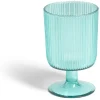 Gifi Verre à pied strié 300ml plastique Ø8xH12,5cm- 3 coloris Best