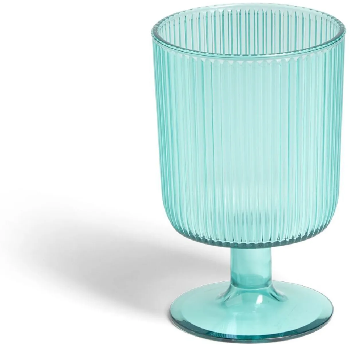 Gifi Verre à pied strié 300ml plastique Ø8xH12,5cm- 3 coloris Best