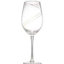 Gifi Verre à vin avec ruban doré x4
