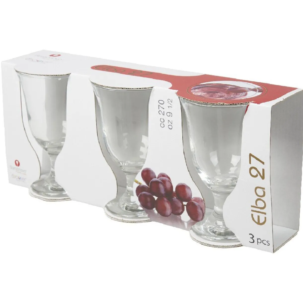 Gifi Verre à vin pied Elba x3