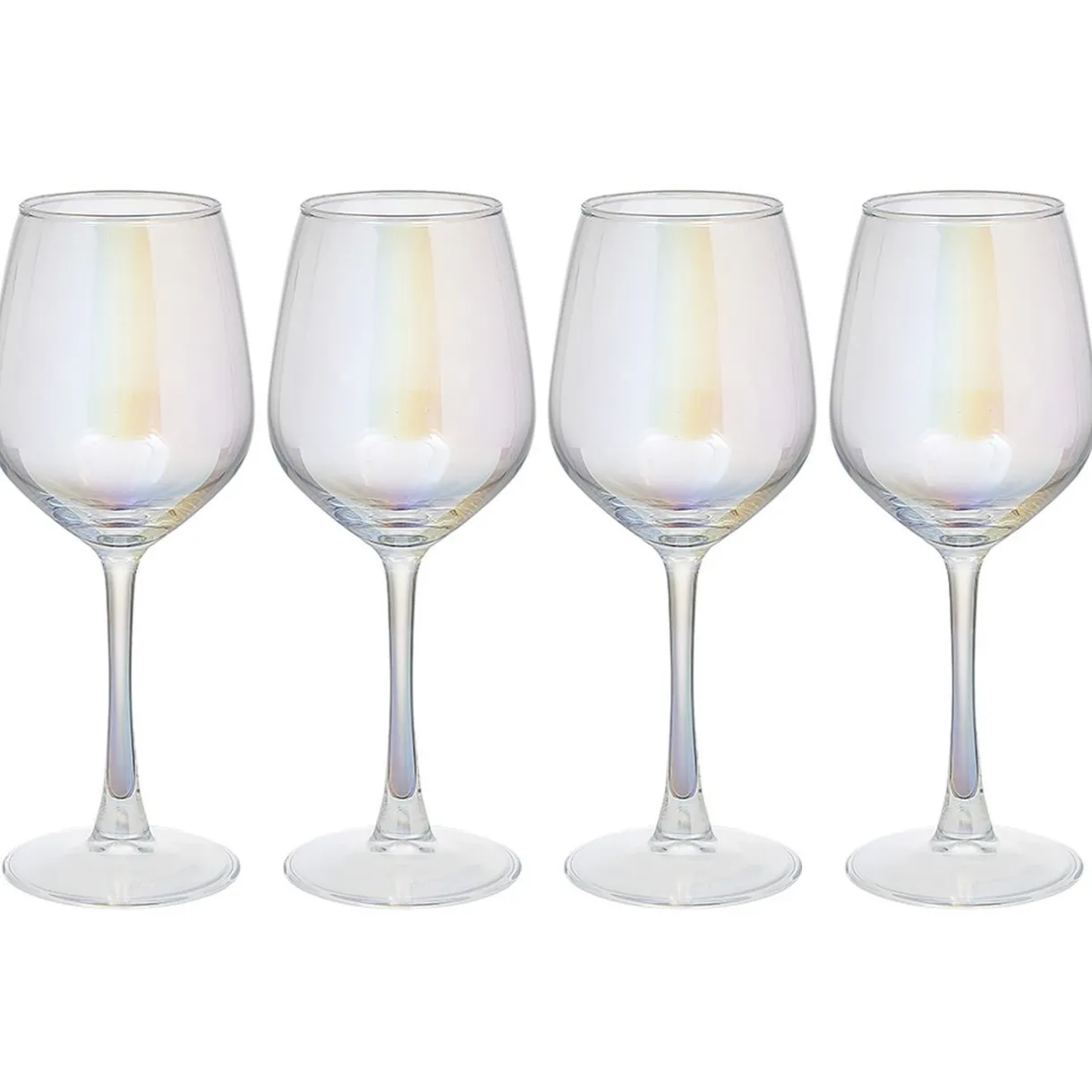 Gifi Verre à vin transparent irisé x4