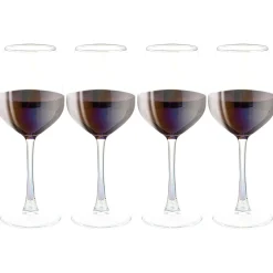 Gifi Verre à vin transparent irisé x4