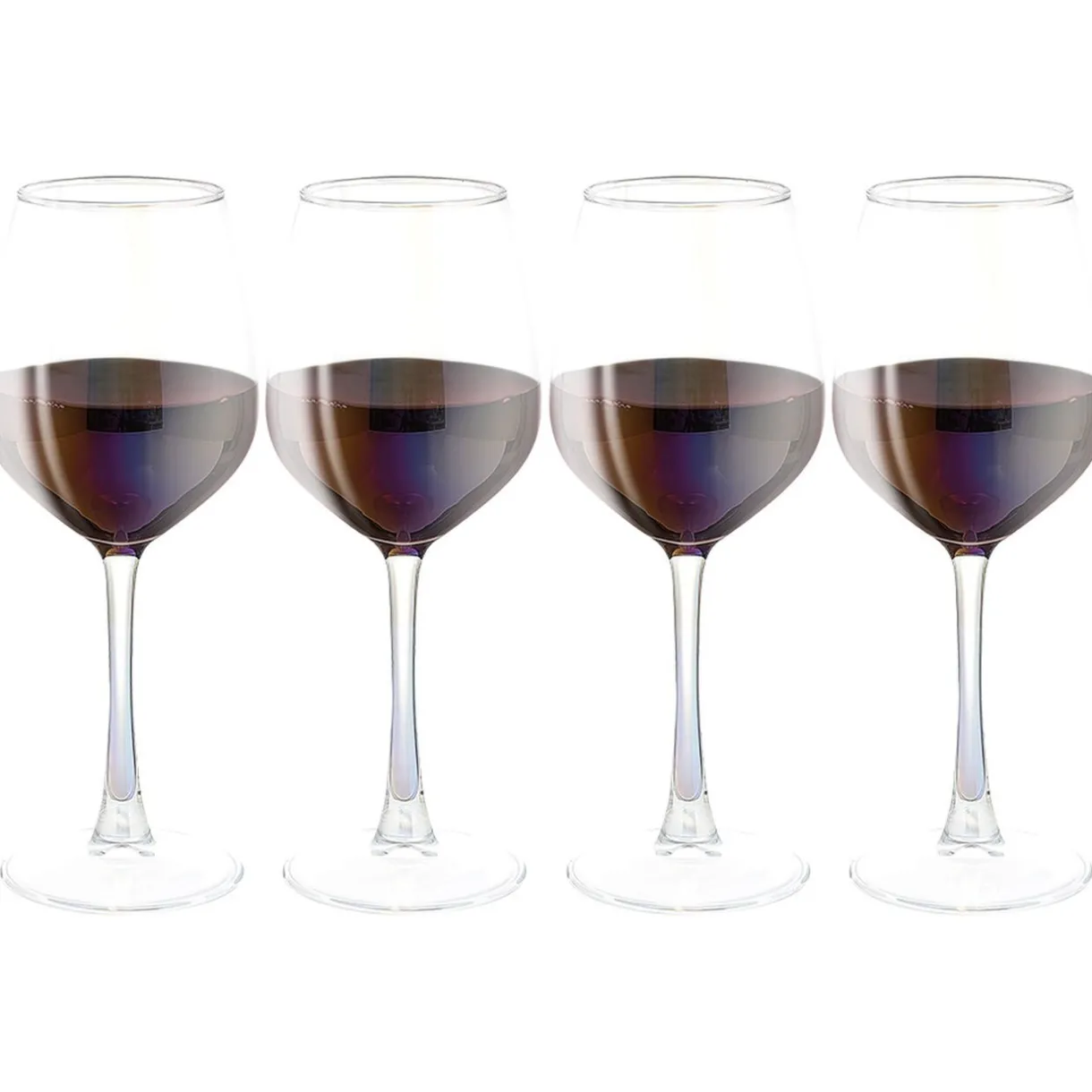 Gifi Verre à vin transparent irisé x4