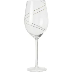 Gifi Verre à vin transparent liseré doré x4