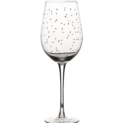 Gifi Verre à vin transparent motif pois