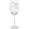 Gifi Verre à vin XL sur pied inscription Vendredi tout est permis ! 75 cl