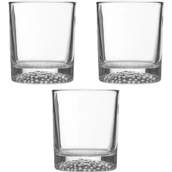 Gifi Verre à whisky fond martelé x3