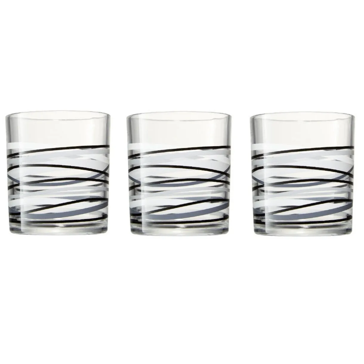 Gifi Verre bas motif rayure graphique 25 cl x 6