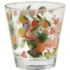 Gifi Verre bas style tropical motif fruits et flamant rose 25cl Best