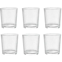 Gifi Verre bas transparent martelé 28cl x6
