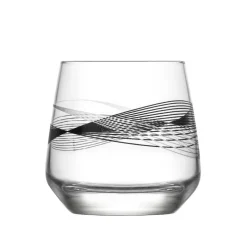 Gifi Verre bas transparent motif ligne noire 34,5 cl Best