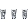 Gifi Verre conique bas motif feuillage 32,5 cl x3