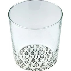 Gifi Verre décor fleuri X3