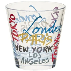 Gifi Verre gobelet transparent déco cities multicolore x 3 Hot