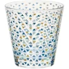 Gifi Verre gobelet transparent déco triangles multicolore x 3