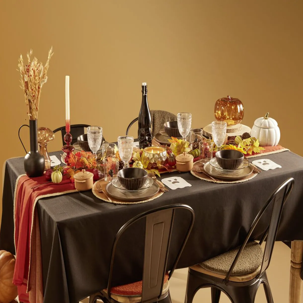 Gifi Verre Halloween transparent avec tête de mort intérieur 350ml