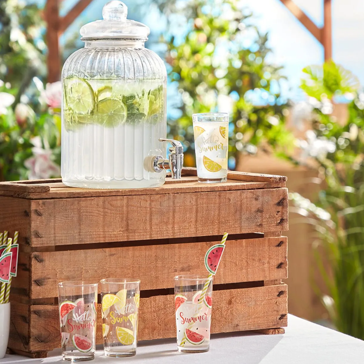 Gifi Verre haut citron Hello Summer x 6