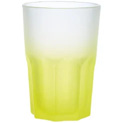 Gifi Verre haut effet givré jaune fluo 40 cl - Frozen