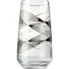 Gifi Verre haut transparent motif graphisme ligne noire 48 cl Outlet
