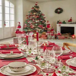 Gifi Verre Noël transparent avec centre sapin 3D Ø8xH8,5cm