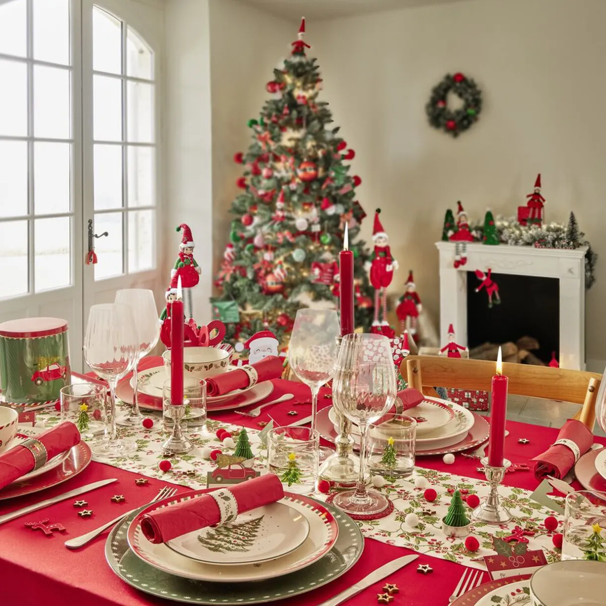 Gifi Verre Noël transparent avec centre sapin 3D Ø8xH8,5cm