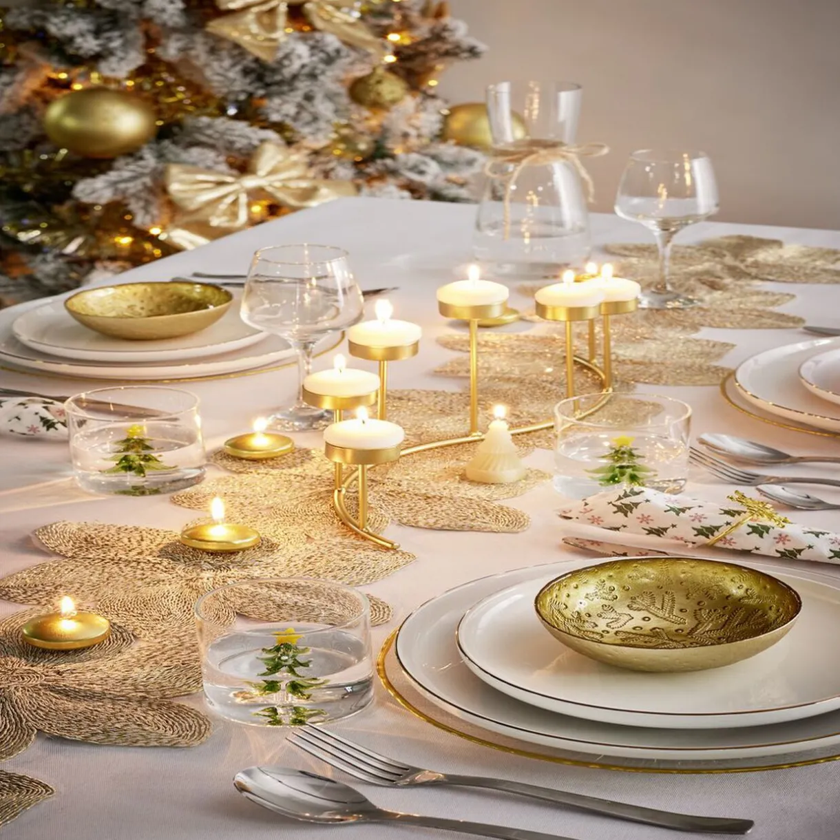 Gifi Verre Noël transparent avec centre sapin 3D Ø8xH8,5cm