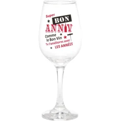 Gifi Verre pied à message humoristique