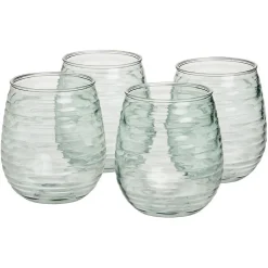 Gifi Verre plastique transparent Ø9xH11cm x4