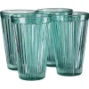 Gifi Verre strié bleu 300 ml x4