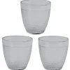 Gifi Verre transparent à relief x 3 Best