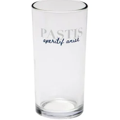Gifi Verre tubo avec inscription Pastis apéritif anisé 25cl