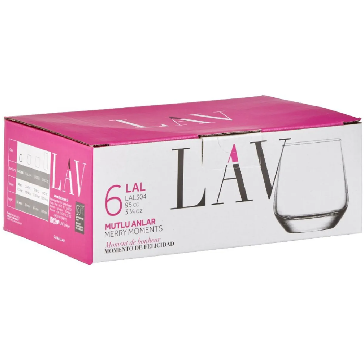 Gifi Verrine LAV en verre transparent 9,5 cl x6