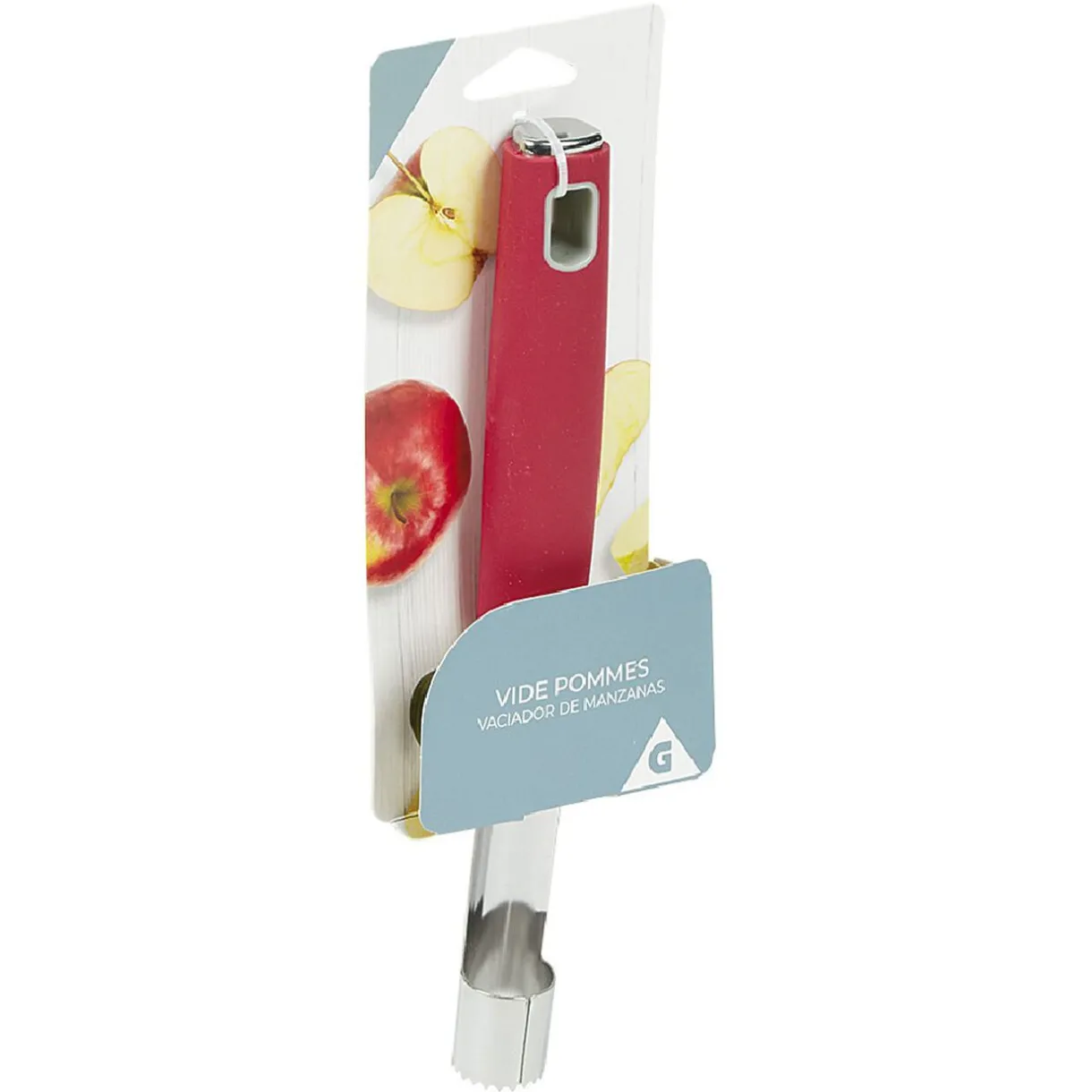 Gifi Vide pomme inox avec manche en polypropylène rouge Hot