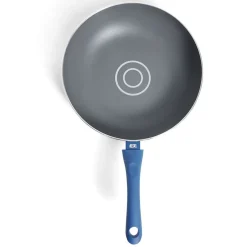 Gifi Wok tous feux Ø28cm aluminium gris et bleu Hot